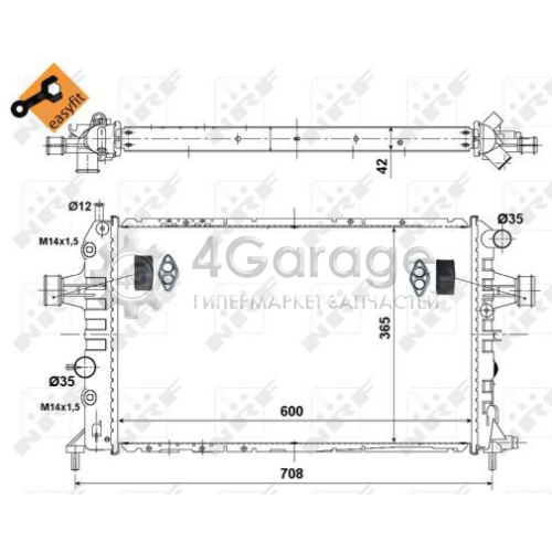 NRF 55351 Радиатор охлаждение двигателя EASY FIT