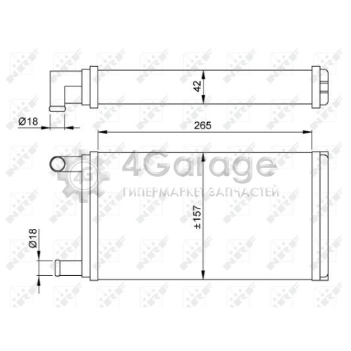 NRF 53555 Теплообменник отопление салона