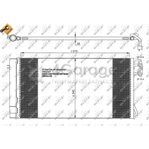 NRF 35773 Конденсатор кондиционер EASY FIT