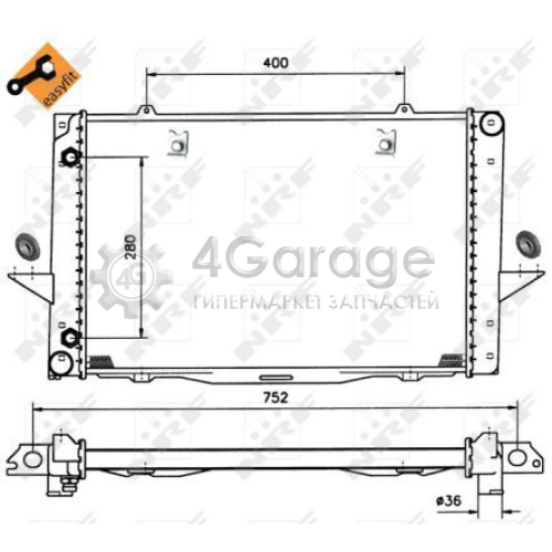 NRF 519509 Радиатор охлаждение двигателя EASY FIT