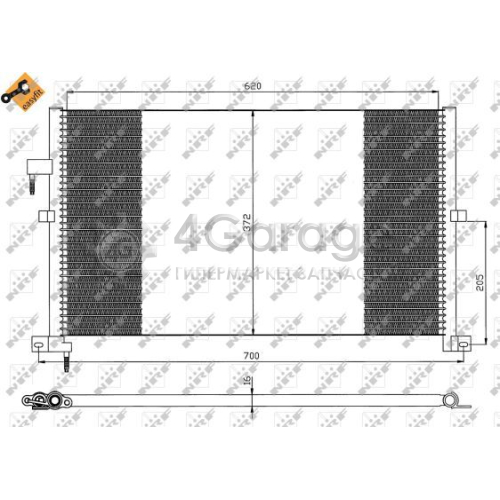 NRF 35525 Конденсатор кондиционер EASY FIT