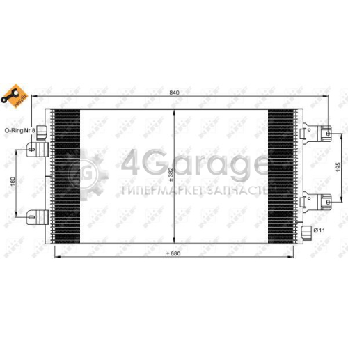 NRF 35880 Конденсатор кондиционер EASY FIT