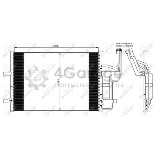 NRF 35508 Конденсатор кондиционер