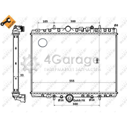 NRF 58341 Радиатор охлаждение двигателя EASY FIT