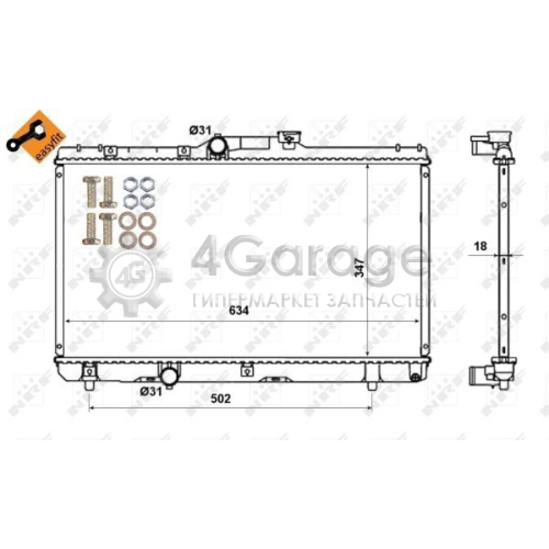 NRF 507594 Радиатор охлаждение двигателя EASY FIT