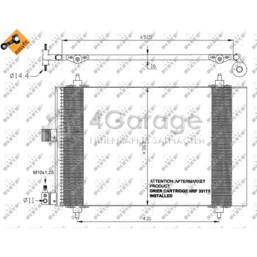 NRF 35437 Конденсатор кондиционер EASY FIT