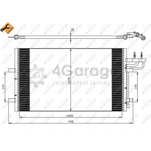 NRF 35551 Конденсатор кондиционер EASY FIT