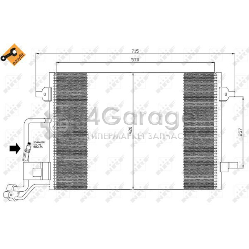 NRF 35359 Конденсатор кондиционер EASY FIT