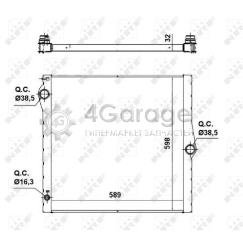 NRF 50139 Радиатор охлаждение двигателя