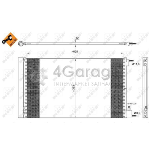 NRF 35912 Конденсатор кондиционер EASY FIT