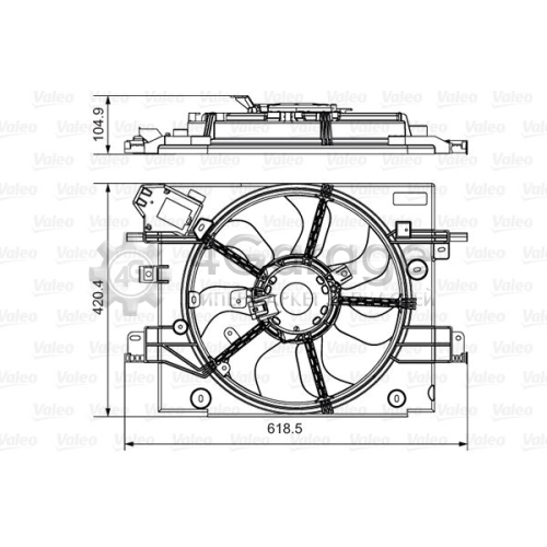 VALEO 696880 Вентилятор радиатора кондиционера