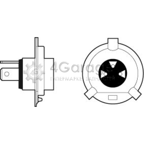 VALEO 032511 Лампа Н4 12х55/60 pk43t 38 +50%