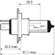 VALEO 032511 Лампа Н4 12х55/60 pk43t 38 +50%