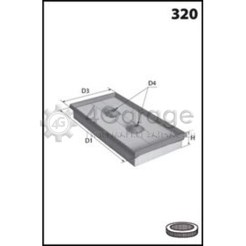 MECAFILTER ELP9392 Воздушный фильтр MECAFILTER