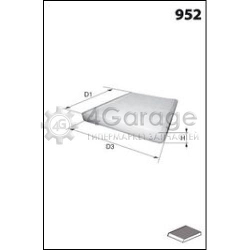 MECAFILTER EKR7159 Фильтр воздух во внутренном пространстве MECAFILTER