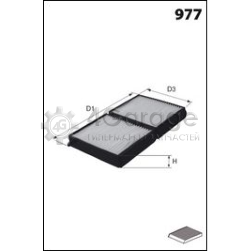 MECAFILTER JLR7116 Фильтр воздух во внутренном пространстве MECAFILTER