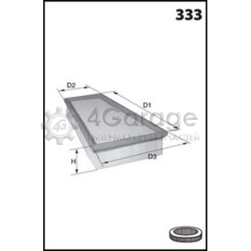 MECAFILTER ELP9619 Воздушный фильтр MECAFILTER