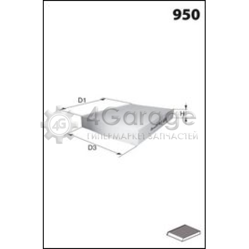 MECAFILTER ELR7298 Фильтр воздух во внутренном пространстве MECAFILTER