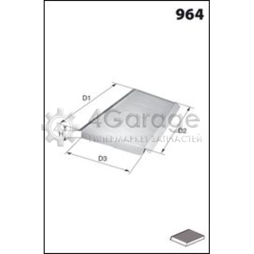 MECAFILTER ELR7146 Фильтр воздух во внутренном пространстве MECAFILTER