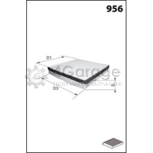 MECAFILTER ELR7122 Фильтр воздух во внутренном пространстве MECAFILTER