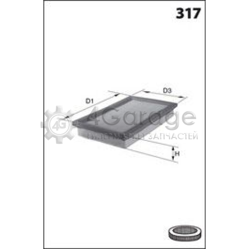 MECAFILTER ELP3767 Воздушный фильтр MECAFILTER