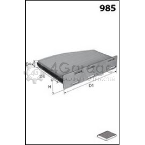 MECAFILTER EKR7127 Фильтр воздух во внутренном пространстве MECAFILTER