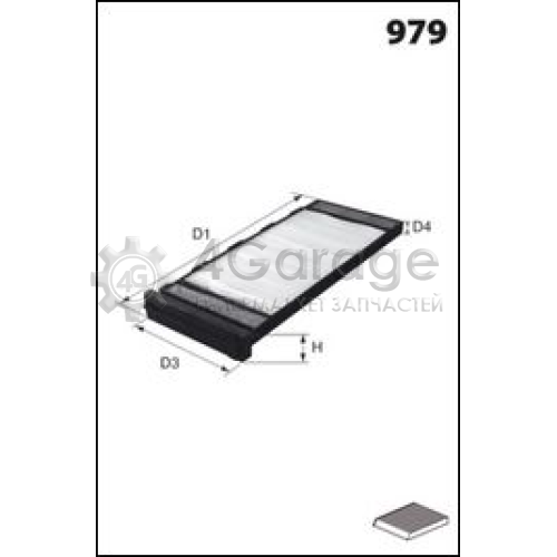 MECAFILTER ELR7213 Фильтр воздух во внутренном пространстве MECAFILTER