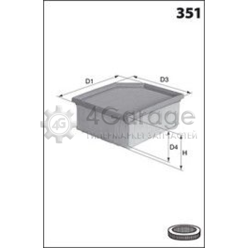 MECAFILTER ELP9386 Воздушный фильтр MECAFILTER