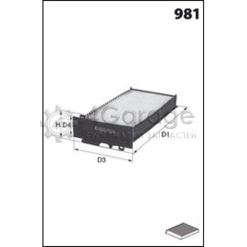 MECAFILTER ELR7157 Фильтр воздух во внутренном пространстве MECAFILTER