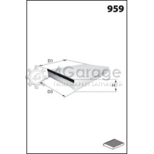 MECAFILTER ELR7292 Фильтр воздух во внутренном пространстве MECAFILTER