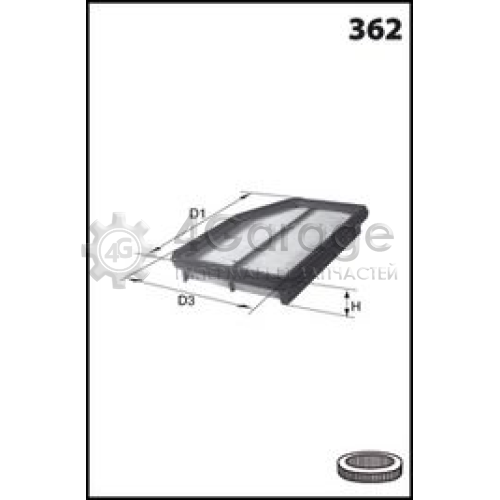 MECAFILTER ELP9390 Воздушный фильтр MECAFILTER