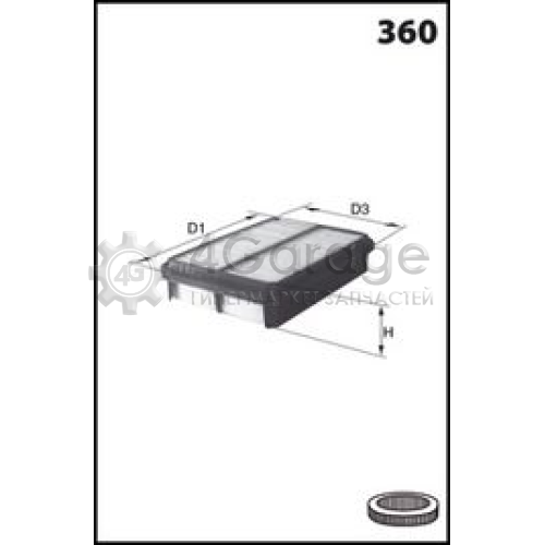 MECAFILTER ELP9423 Воздушный фильтр MECAFILTER