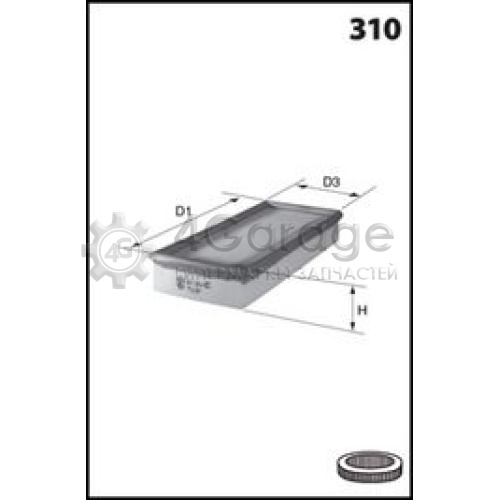 MECAFILTER ELP9376 Воздушный фильтр MECAFILTER