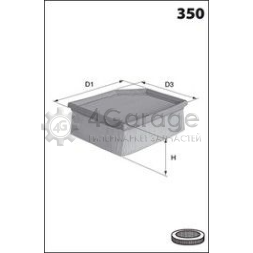 MECAFILTER ELP9355 Воздушный фильтр MECAFILTER