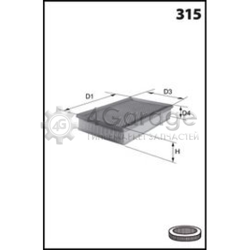 MECAFILTER ELP9073 Воздушный фильтр MECAFILTER