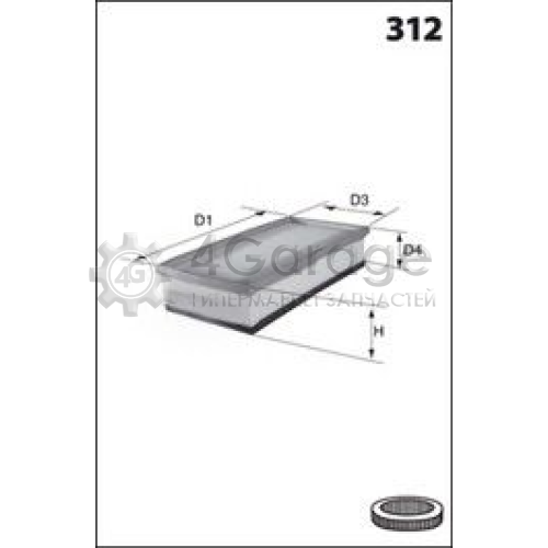 MECAFILTER ELP9098 Воздушный фильтр MECAFILTER