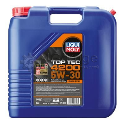 Моторное масло Top Tec 4200 5W 30 LIQUI MOLY 3708 в Ростове-на-Дону