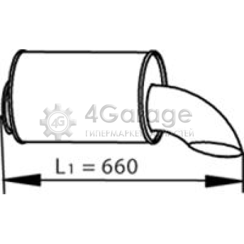 DINEX 81722 Глушитель выхлопных газов конечный