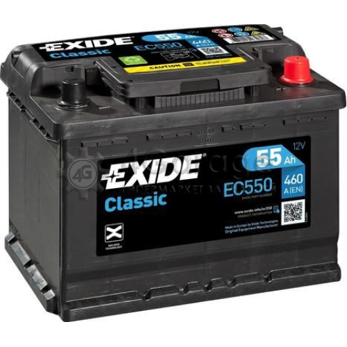 EXIDE EC550 Аккумулятор автомобильный EXIDE EC550 55 Ач