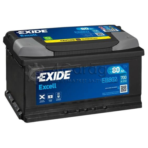 EXIDE EB802 Аккумулятор автомобильный EXIDE EB802 80 Ач