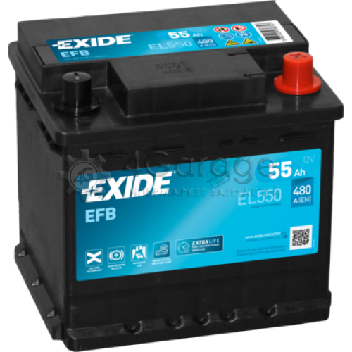 EXIDE EL550 Стартерная аккумуляторная батарея EFB