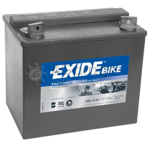 Аккумулятор Moto Gel 30 (20h)Ah 180a 197x132x186 Полярность Etn 1 EXIDE GEL1230 EXIDE GEL1230 в Ростове-на-Дону