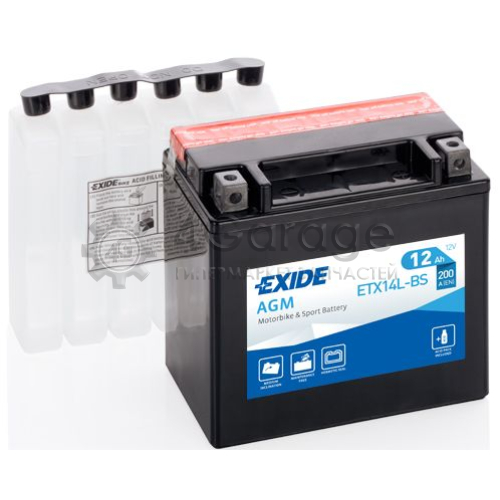 EXIDE ETX14LBS Аккумулятор автомобильный EXIDE ETX14L BS 11 Ач