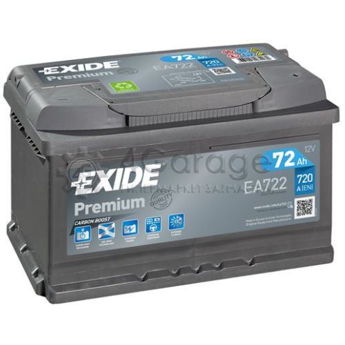 EXIDE EA722 Стартерная аккумуляторная батарея PREMIUM ***