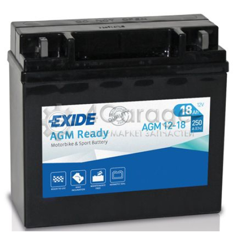 EXIDE AGM1218 Стартерная аккумуляторная батарея EXIDE AGM Ready