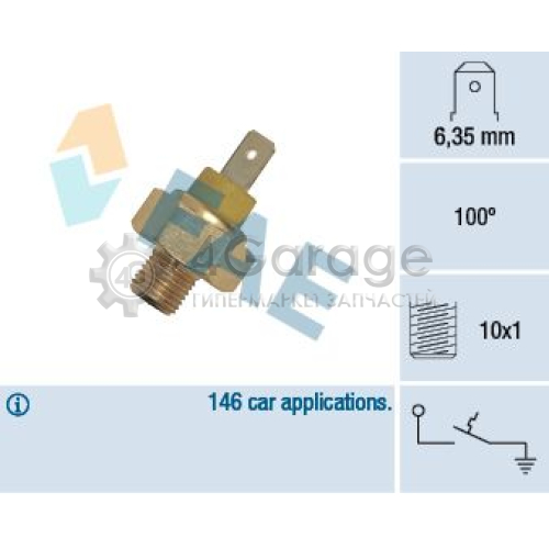 FAE 35350 термовыключатель сигнальная лампа охлаждающей жидкости