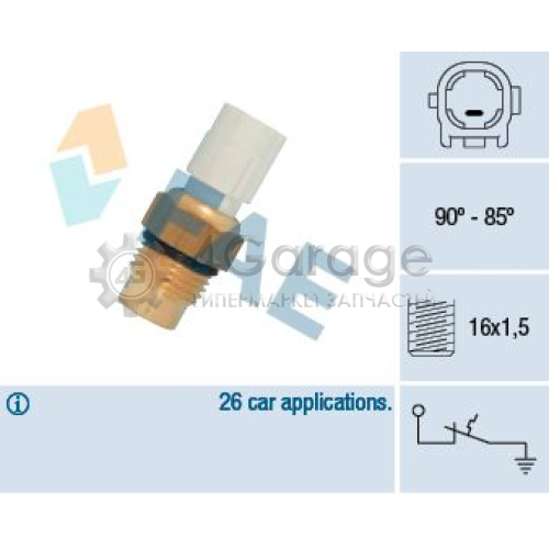 FAE 36710 Термовыключатель вентилятор радиатора
