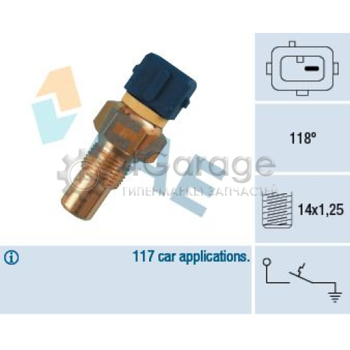 FAE 35290 термовыключатель сигнальная лампа охлаждающей жидкости