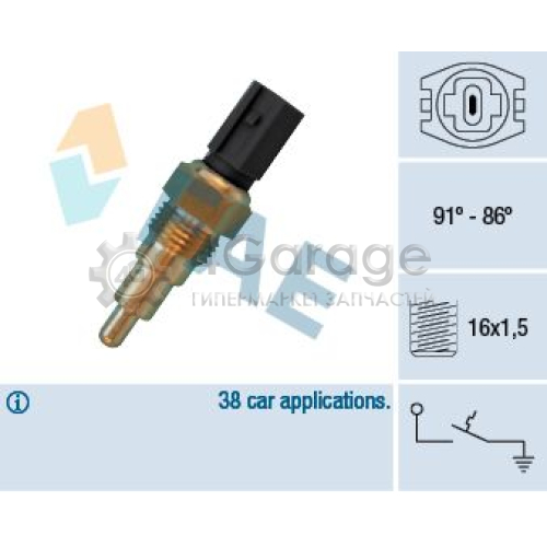FAE 36670 Термовыключатель вентилятор радиатора