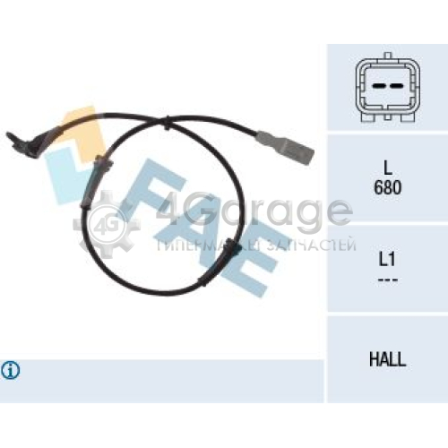 FAE 78036 Датчик частота вращения колеса